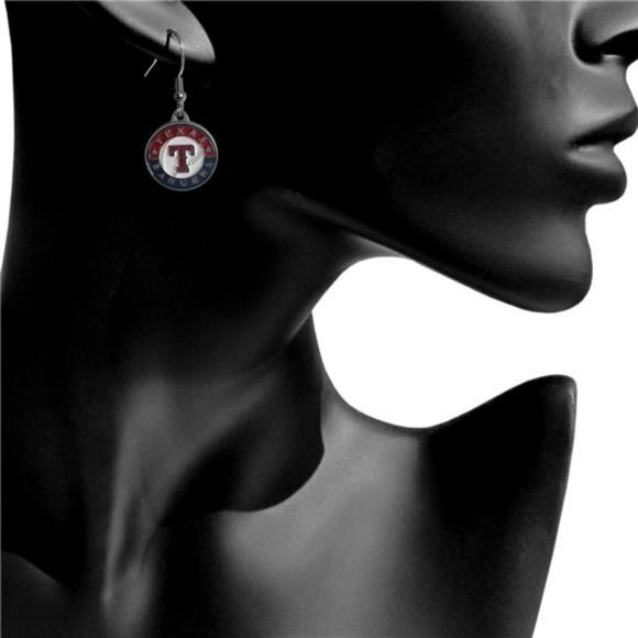 NEW Texas Rangers 2023 World Series Womens Female MLB Dangle Earrings - Picture 2 of 2